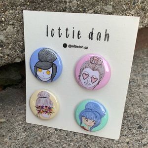 Honey Bunny Pin Pack original artwork